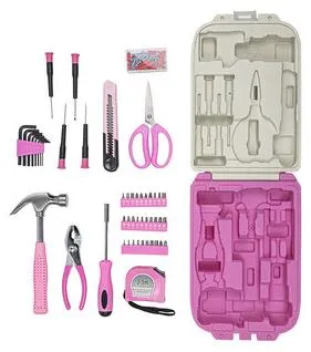 Werkzeugkoffer 137-teilig Pink – Heimwerker Werkzeugset