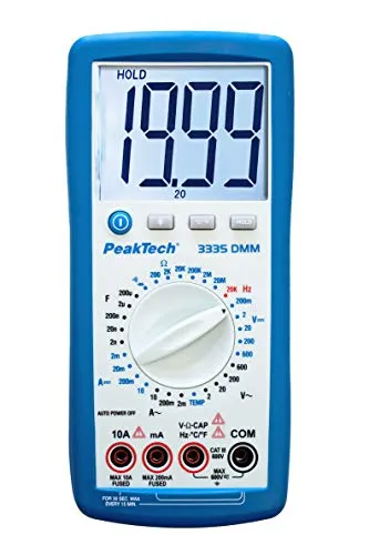 PeakTech Digitalmultimeter P 3335 - Multimeter für Elektro-Gewerbe mit True RMS, TFT-Farbdisplay und USB-Anschluss zur Datenspeicherung – ideal für Ausbildung und Service.