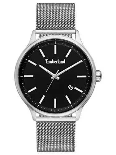 Timberland Herren Armbanduhr TBL15638JS.02MM - Armbanduhr für Herren aus Edelstahl, wasserdicht bis 5 bar mit präzisem Quarzwerk und stilvollem Milanaise-Armband für einen modernen Look.