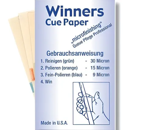 Winner Cue Papers Billard Oberteil Reinigungsmittel Microschleif Pap. Billard