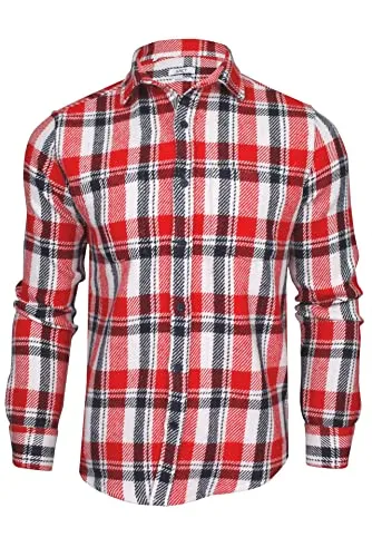 Xact Herren Hemd aus schwerem Flanell im Karierten Holzfällerstil