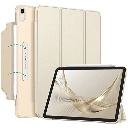 Fintie Hülle für iPad Air 11 Zoll (M4/M3/M2, 2026/2025/2024), iPad Air 5/4 Gen Case (10,9 Zoll, 2022/2020) - [Magnetverschluss] Leichte Standhülle mit Durchscheinend Mattierter Rückseite, Champagner