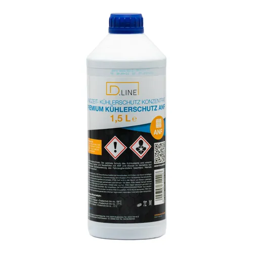 D.LINE Kühlerfrostschutz ANTIFREEZE ANF 40 G11 (Blau) Konzentrat 1,5 Liter (DL 2
