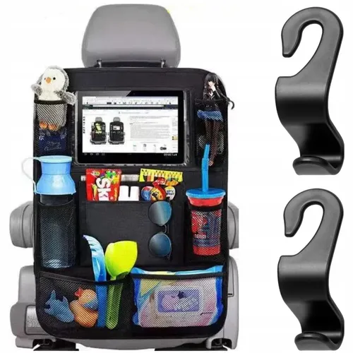 KRUMAD Auto Rücksitz Organizer 61x41cm Tablet 10 Taschen 2 Haken wasserdicht