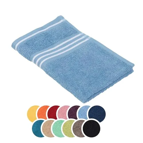 liebling Gästetuch Baumwolle, Serie Santos, 500 gr. / m², 30 x 50 cm, Ökotex, 60 Grad, saugstark, schnelltrocknend, Farbe: blau