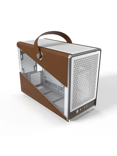 Montech HERITAGE Midi-Tower PC-Gehäuse - Weiß mit Tempered Glass - Kompaktes PC-Gehäuse für Micro-ATX Mainboards, bietet Platz für bis zu neun Lüfter und hat einen praktischen Tragegriff für einfache Mobilität.