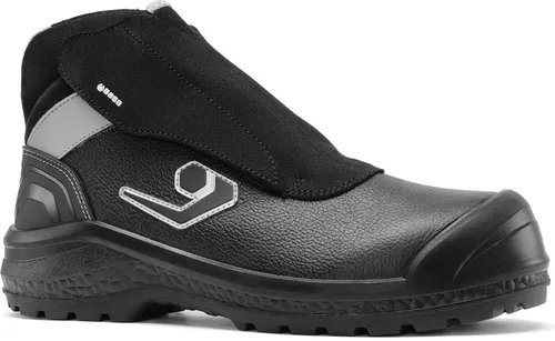 BASE B0858A Sicherheitsstiefel Meta Top S3L - Schwarz - Größe 42 - Robuste Sicherheitsstiefel mit SlimCap-Zehenschutz und flexiblem Durchtrittschutz. Ideal für Bau und Industrie, bieten sie hohen Komfort und Sicherheit durch atmungsaktives Material und schockdämpfende Sohle.