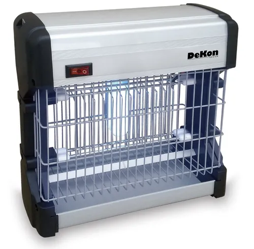 Dekon Fluginsektenvernichter EZ 13 - Effektiver Fluginsektenvernichter für Räume bis 50m², energiesparend mit Hochleistungsspannungsgitter und abnehmbaren Stromkabel. Ideal für Wand-, Decken- oder Tischmontage.