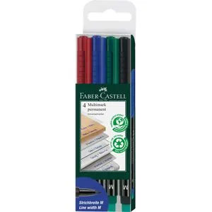 FABER-CASTELL MULTIMARK 1525 Folienstifte-Set farbsortiert permanent 4 St.