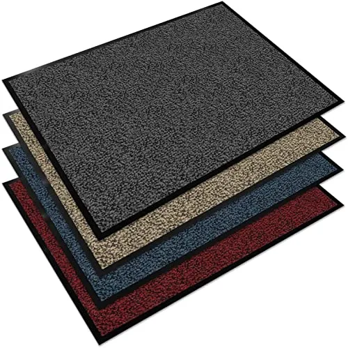 Floordirekt EVEREST Schmutzfangmatte Sky - Testsieger - Fußmatte, Türmatte Fußabstreifer Rutschfester Teppich für Haustür innen und außen in vielen Farben und Größen - anthrazit-schwarz, 90x300 cm
