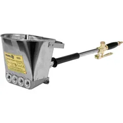 VOREL Putzmaschine Silber, 4 Liter - Maurer- & Verlegewerkzeug, ideal für effizientes Arbeiten mit 4 Hochleistungs-Messingdüsen für schnelle Materialverarbeitung und einfache Reinigung nach dem Einsatz.