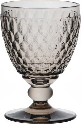 Villeroy & Boch Rotweinglas Boston Coloured, Kristallglas, Spülmaschinengeeignet, Grau, Motiv: Boston