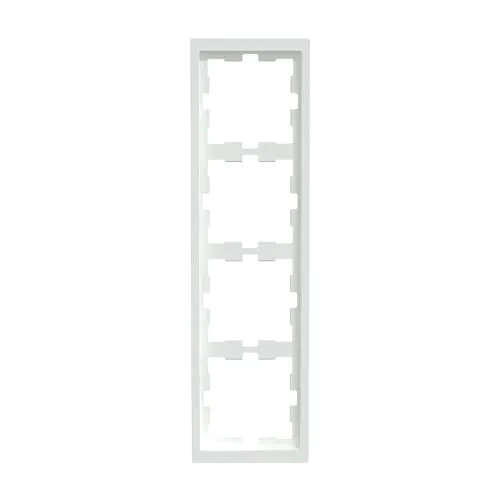 Schneider Electric Merten MEG4040-6535 Rahmen für Steckdosen und Schalter 4-fach, System Design, Lotusweiss, Made in Germany