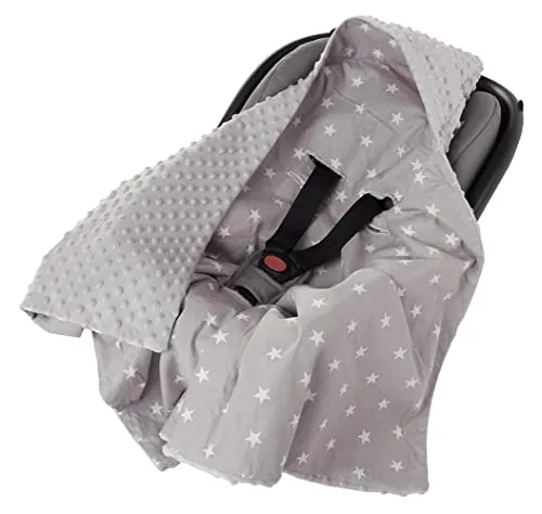 Medi Partners Einschlagdecke Baby 100% Baumwolle - Einschlagdecke für Kinderwagen, ideal für Babyschalen und Babytragen. Aus 100% Baumwolle, antiallergisch und handgenäht für höchsten Komfort. Die große Kapuze schützt vor Kälte und Wind.