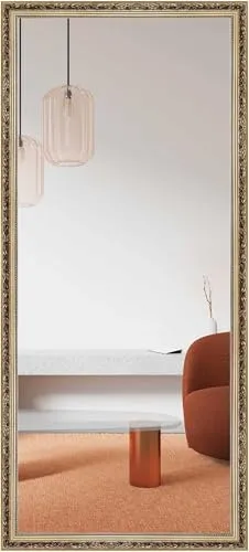 nielsen HOME Wandspiegel Francesca, Gold, Holz, 70x170 cm - Dekorative Wandspiegel: Der elegante Holzspiegel Francesca mit filigranen Ornamenten ist korrosionsbeständig und 100% Made in Germany - ideal für jeden Raum.