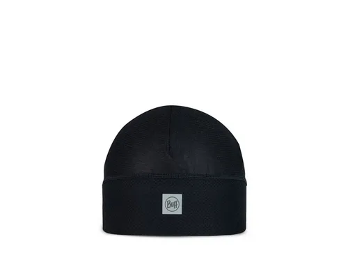 Buff Strickmütze Underhelmet Liner - Solid Black S/M - Multifunktionstücher, ideal für kalte Tage mit atmungsaktiven Mesh-Einsätzen und aus 95% recyceltem Polyester für umweltbewusste Sportler.