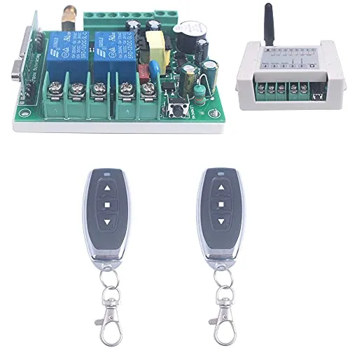 AC 85 V, 110 V, 120 V, 220 V, 250 V, 2-Kanal-Motor, Fernschalter, Vorwärts- und Rückwärtsschalter, Fernbedienungsschalter, kabelloser Schalter (2 x Controller)