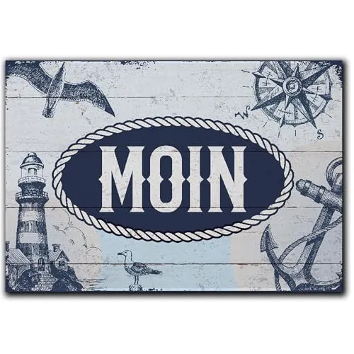 LANOLU Kühlschrankmagnete lustig- Moin von LANOLU