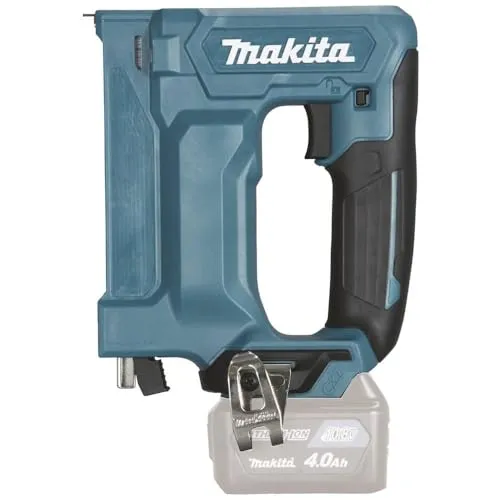 Makita Elektrotacker ST113DZ - 12V Akku-Tacker für Klammern 7-10 mm, handlich mit LED-Beleuchtung und Magazin-Füllstandsanzeige