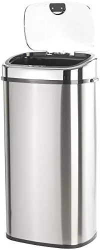 infactory Elektrischer Mülleimer: Abfalleimer mit Hand-Bewegungssensor & Aluminium-Korpus, 68 Liter (Elektro Mülleimer, Elektrischer Abfalleimer, Elektrische)