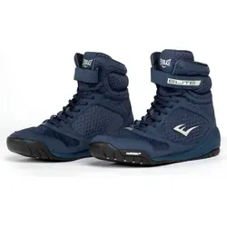 Everlast Elite 2 Boxing Shoes Blau 45 - Leichter High-Top-Boxschuh für optimale Beinarbeit und Geschwindigkeit. Mit Michelin® Sohle für maximale Traktion und Unterstützung, ideal für Training und Wettkampf.