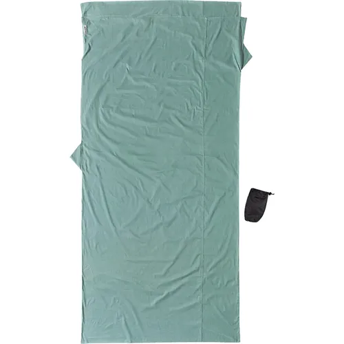 Cocoon Travelsheet Reisedecke, Baumwolle, Kaktusblau - Schlafsäcke mit seitlicher Öffnung und Klettverschluss für einfachen Zugang. Praktische Tasche für Kissen, hoher Komfort und erholsamer Schlaf auf Reisen.