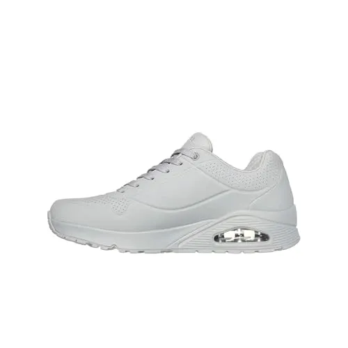 Skechers Herren UNO Stand on Air Sneaker - Herren-Sneaker aus steingrauem Durabuck-Mesh, mit flexibler Traktionslaufsohle für optimalen Komfort und Stil im Alltag.