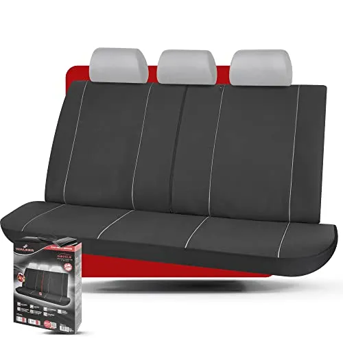 WALSER Autositzbezug Modulo 3-teilig für Rücksitzbank - Sitzbezügesets aus 100% Polyester, waschbar bei 30 Grad, lichtecht und farbbeständig. Universelle Passform, ideal für Sicherheit mit Seitenairbags.