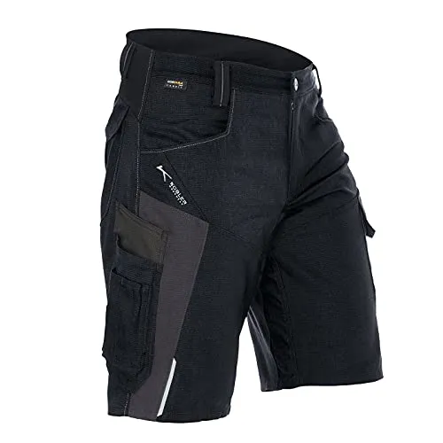 Kübler Shorts BODYFORCE schwarz/anthrazit Form 2425 Größe 52 - Robuste Shorts mit ergonomischer Linienführung für optimale Bewegungsfreiheit, ideal für anspruchsvolle Arbeiten. Ausgestattet mit praktischen Taschen und CORDURA-Verstärkungen.