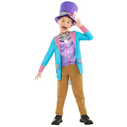 Rubies Offizielles Exzentrisches Hutmacher-Kostüm, Kinder-Kostüm, Größe 9–10 Jahre, Halloween
