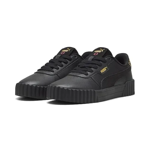 PUMA CARINA 3.0 ANIMAL FLAIR Sneaker schwarz 37 EU - Sportliche Sneaker in PUMA Black mit goldenen Akzenten, ideal für trendbewusste Styles. Bequem und vielseitig für jeden Anlass.