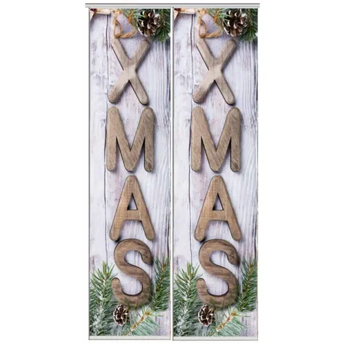 Schiebevorhang 2er Set XMAS, braun, (54143) Größe je BxH 60x245 cm WFI