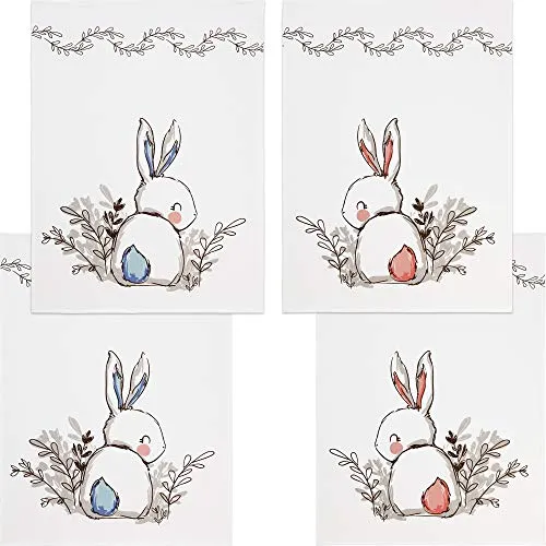 Erwin Müller Geschirrtuch Hasen 4er-Pack Baumwolle Hasen Größe 50x70 cm