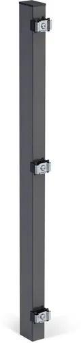 Alberts Zaunpfosten 60x40 mm für Doppelstabmattenzaun, 87,5 cm, zur Befestigung mit Einschlag-Bodenhülse oder Pfostenträger