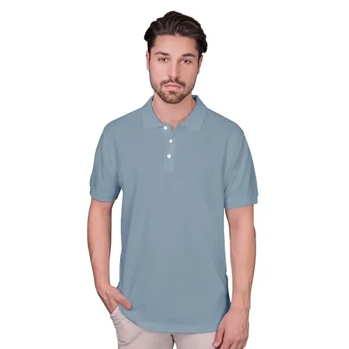 HRM Herren Heavy Performance M Polohemd - Sky Blue, 3XL - Poloshirts für Herren: Robustes und pflegeleichtes Poloshirt aus 65% Baumwolle und 35% Elasthan, ideal für Indoor- und Outdoor-Einsatz, langlebig und bis 60°C waschbar.