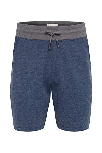 Blend Julio Herren Sweatshorts Kurze Hose Sport- Shorts aus hochwertiger Baumwollmischung Meliert, Größe:M, Farbe:Mood Indigo Blue (74648)