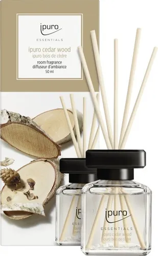 ipuro Essentials Zedernholz Aroma Diffuser 50 ml - ipuro Essentials Zedernholz, 50 ml, Aroma Diffuser für angenehme Raumdüfte. Genießen Sie den beruhigenden Holzduft in Ihrem Zuhause. Ideal für eine entspannte Atmosphäre.