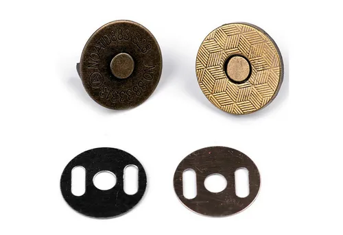 maDDma 10 Magnet-Verschlüsse rund, Taschen Schloss Verschluss Gurtstecker, 18-18mm