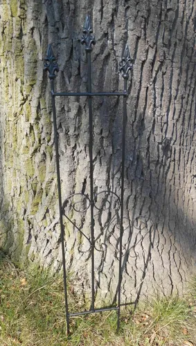 Schwarzes Rankgitter Rankhilfe Rankzaun Rosengitter Eisen schwarz massiv 97 cm