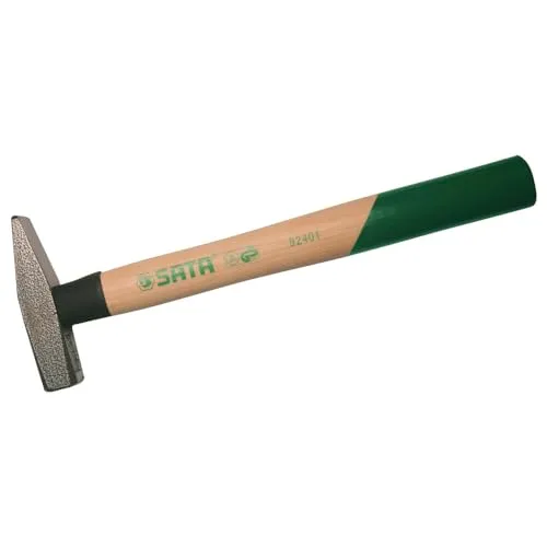 SATA ST92402SC Schlosserhammer, Vorschlaghammer, Stahlhammer und Ingenieurhammer, mit Hickory Holzstiel 300 g