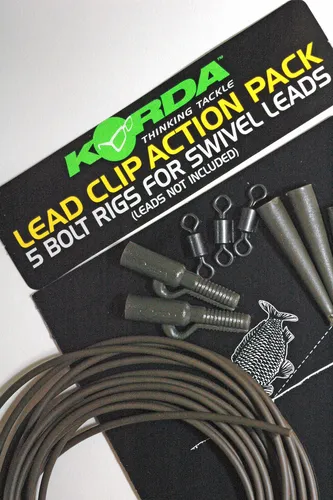 Korda Lead Clip Action Pack - Gravel Karpfenmontage Karpfenangeln NEW OVP