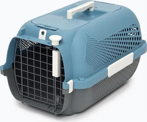 Transportbox für Katzen, Mittel, Blaugrau