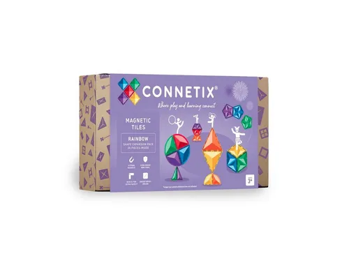 Connetix Rainbow Shape Expansion - 36-teiliges Magnetspiel, BPA-frei und fördert kreatives Lernen ab 3 Jahren