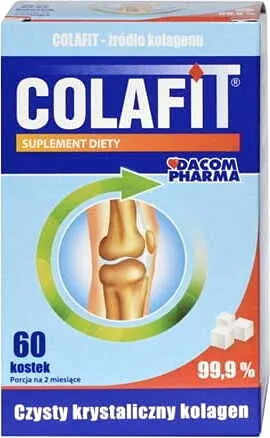 Colafit 60 Würfel – Lyophilisiertes Kollagen für gesunde Gelenke - Kollagen-Präparate zur Unterstützung flexibler Gelenke und Hautgesundheit – 2 Monate Vorrat für natürliche Gelenkpflege.