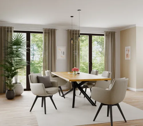 Schlaufen Vorhang Neta petrol/gold 140x245 cm in gold von HOMING