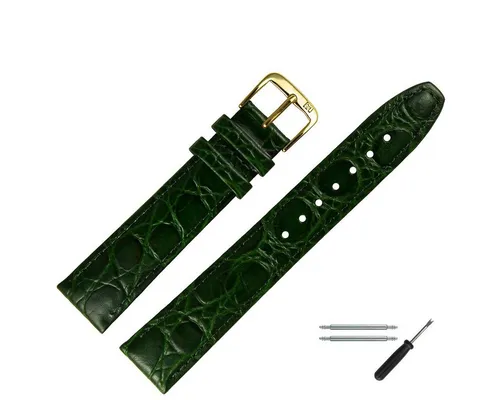 MARBURGER Uhrenarmband 10mm Leder Kroko (Caiman) Prägung