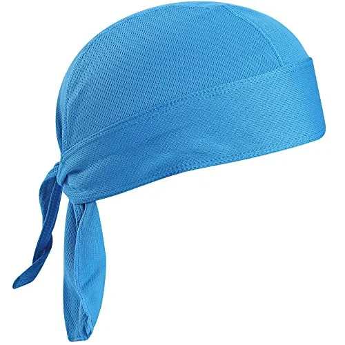 VIAUMBR Bandana Cap Unterm Radhelm Sommer Kopftücher Fahrrad Mütze Kopftuch Piraten Tücher Luftiger Stoff Für Schwimmen Joggen Laufen Wandern Berggehen Radfahren und Motorrad (Blau)
