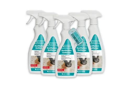 HOTREGA Rostflecken Entferner Set - 500 ml - Effektives Reinigungsmittel zur schonenden Entfernung von Rostflecken auf Natur- und Kunststeinflächen. Ideal für säureempfindliche Oberflächen wie Marmor und Granit, sowohl im Innen- als auch Außenbereich einsetzbar.