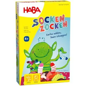 Haba Kartenspiel 1306992001, Socken Zocken, ab 4 Jahre, 2-6 Spieler