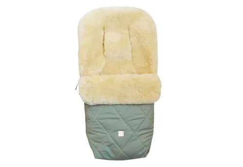 Kaiser Coosy Lammfell Fußsack für Kinderwagen – Universal Passform (salbei green)